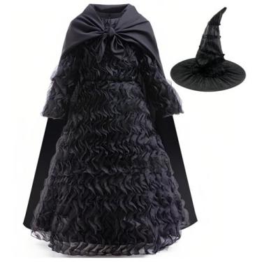 Imagem de Vestido de fantasia Coolproud Elphaba para meninas Halloween 11-12Y