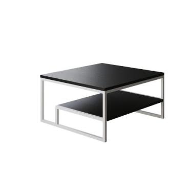 Imagem de Mesa De Centro Gisacompany Moderna Para Sala, Branco/Preto