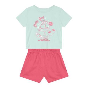 Imagem de Conjunto infantil menina de sorvete Brandili, Verde, 10