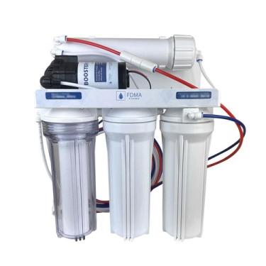 Imagem de Filtro de Osmose Reversa para Consumo Água Potável 100gpd com Bomba - 