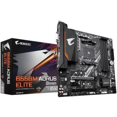 Imagem de Placa Mãe Gigabyte B550M Aorus Elite mATX AMD AM4 DDR4 PCIe 4.0 x16 Sl