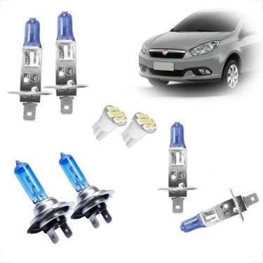 Imagem de Kit de Lâmpadas Halógena Super Branca H7 H1 H1 Farol Baixo Alto e Milh