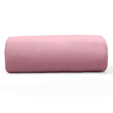 Imagem de Lençol Basic Queen 100% Algodão em Malha com Elástico Liso Rose Blush