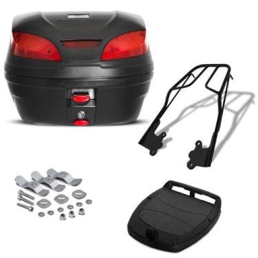 Imagem de Bau 30 Litros Pro Tork Smartbox 3 + Bagageiro Cb 300r, PRETO, Único