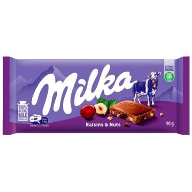 Imagem de Chocolate Raisins & Nuts Milka 90g