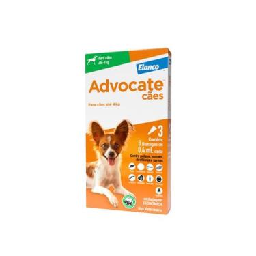Imagem de Advocate Combo Cães Até 4 Kg Antipulgas - 3 Pipetas - Elanco