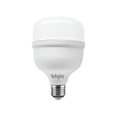 Imagem de Lâmpada LED Alto Fator 20W 6500K Bivolt E27 Luz Fria Econômica para Casa e Escritório Branco Elgin