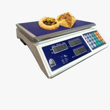 Imagem de Balança de Cozinha Digital 40kg Alta Precisão Bivolt com Display LCD Função Tara para Uso Doméstico Branca e Preta