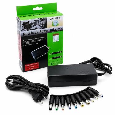 Imagem de Carregador Universal para Notebook Kit Máx 120W 12V a 24V Entrada Bivolt Automática MDM
