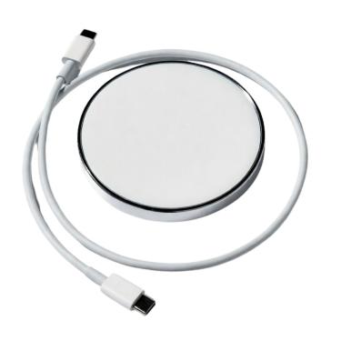 Imagem de Base de Carregamento por Indução MDM Uso Diário 15W Redonda para Mesa e Cabeceira Branco