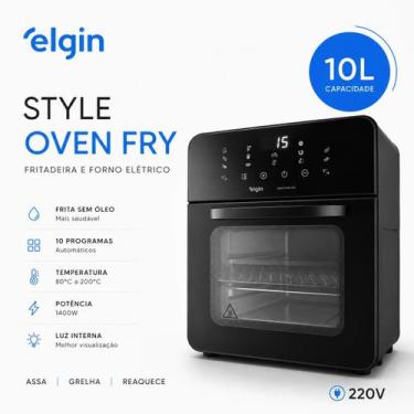 Imagem de Fritadeira Air Fryer Forno Elgin Style Oven Fry 10L 1400W Painel Digit