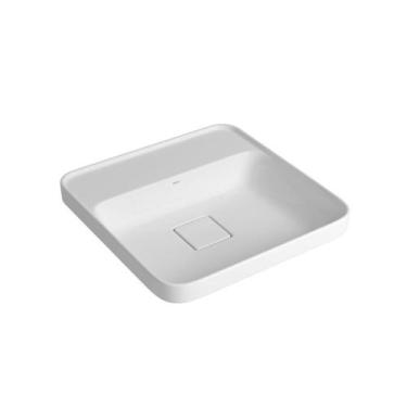 Imagem de Cuba Sobrepor Quadrada com Mesa 40cm Branco Deca - Deca Louca