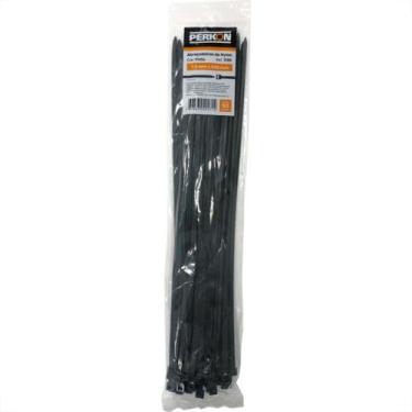 Imagem de Abracadeira Nylon Perkon Preta 7,6X500 50 Pecas 1299