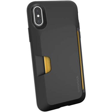 Imagem de Smartish Capa de celular para iPhone X/XS - Wallet Slayer Vol. 1 [Slim + Proteção] com carteira integrada, laterais aderentes e suporte para cartão de crédito - Seda - Black Tie Affair