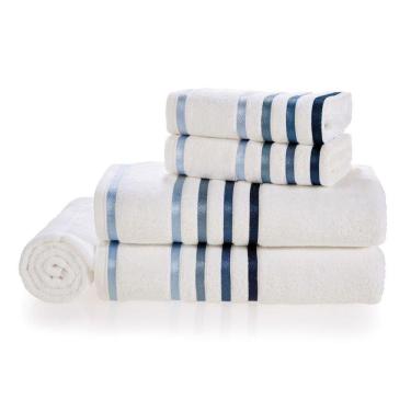 Imagem de Jogo Banho 5 Peças Fio Penteado Max Lumina Karsten Ivory/Mar