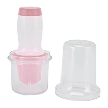 Imagem de Dispensador de ¨®leo com escova, garrafa dispensadora de ¨®leo para cozinha com escova de churrasco, 60ml de silicone de grau aliment¨ªcio escova tipo aperto uniformemente isolamento(Pink), Dispensa