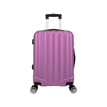 Imagem de Mala de bordo com rodinhas giro 360º em material ABS com cadeado Prizi Rosa - XH-A122.