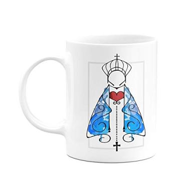 Imagem de JPS INFO - Caneca - Nossa senhora me d? a m?o - Cer?mica - 325ml - Cil?ndrico