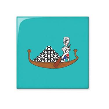Imagem de Barco de madeira do Panamá, múmia de futebol, barco, cerâmica, azulejo brilhante, decalque de pedra adornada de tijolos esmaltados