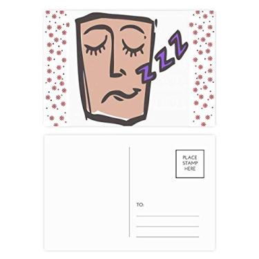 Imagem de Sleep Abstract Face Sketch Happy Christmas Flower Celebration Cartão postal Blessing Mailing Card