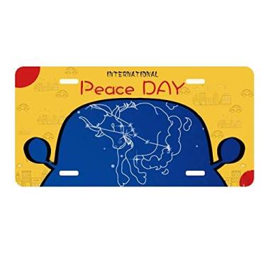 Imagem de DIYthinker Placa de carro com padrão de constelação de Taurus Star Universe