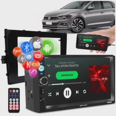 Imagem de Central Multimídia Polo Virtus 2017 a 2020 2 Din 7 Bluetooth Espelhamento MP3 MP4 MP5 Shutt Miami