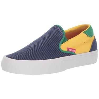Imagem de Lacoste Tênis infantil unissex 46cuj0002, Ylw/Grn, 5 Big Kid