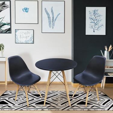 Imagem de Mesa de Jantar Eames Seat&Co redonda com 2 cadeiras 
