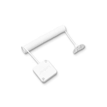 Imagem de LORADAR Trava de cabo retrátil de 2,1 m com adesivo de dupla face para controle de jogos, tablets, telefones celulares, outros equipamentos de showroom e controle, TV, cabo de controle remoto de DVD... (branco pacote com 1)