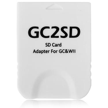 Imagem de Hyamass Adaptador de cartão de memória GC2SD Gamecube para emulador, concha e acessórios com suporte micro SD - Plug and Play, portátil para Wii e Gamecube (branco)