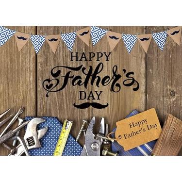 Imagem de LTLYH Cenário de fotografia de 2,1 x 1,5 m Dia dos Pais Dia dos Pais I Iove Dad Ferramentas de fixação de fundo retrô de madeira para estúdio de foto 145..