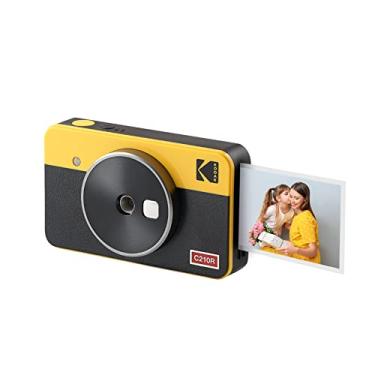 Imagem de Kodak Mini Shot 2 Retrô 2.1x3.4 Câmera instantânea sem fio portátil e impressora de fotos, compatível com dispositivos iOS e Android e Bluetooth, tecnologia Real Photo 4Pass - Amarelo