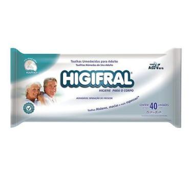 Imagem de Toalha umedecidas Higifral - 40 unid. (Adulto)