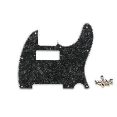 Imagem de SHENGSUI Black Pearl 8 Furos Tele Mini Humbucker Pickguard com parafusos para substituição USA/Mexican Fender Telecaster Humbucker Pickguard