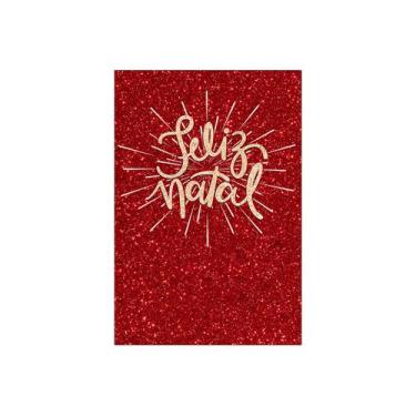 Imagem de Painel De Festa Vertical 1,50 x 2,20 - Feliz Natal Vermelho 053 - Via 