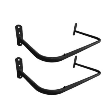 Imagem de Kit 2 Arara De Parede 80 cm Branca ou Preta - REI DA UTILIDADE, Preto