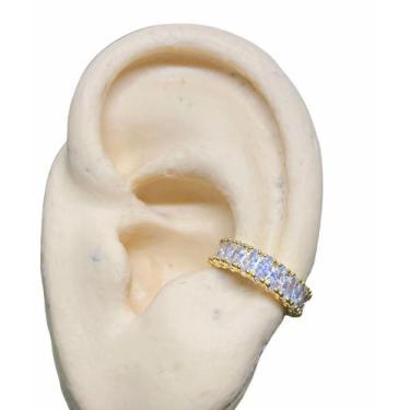 Imagem de Piercing Orelha Conch Argola Folheado Zircônia Grande - RaraSteel Pier
