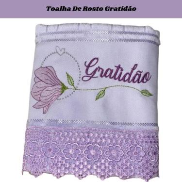 Imagem de Toalha Rosto 50x80 Algodão Bordada Com Acabamento Gripir - dolher Arte