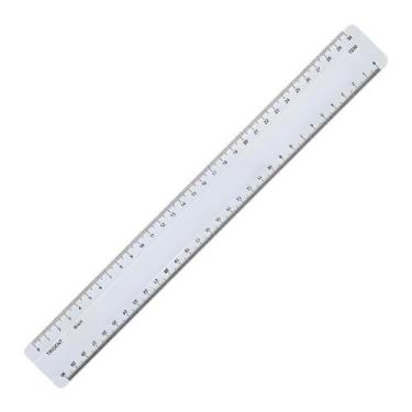 Imagem de Régua Acrílica Desetec Trident 30cm  Mod 7230