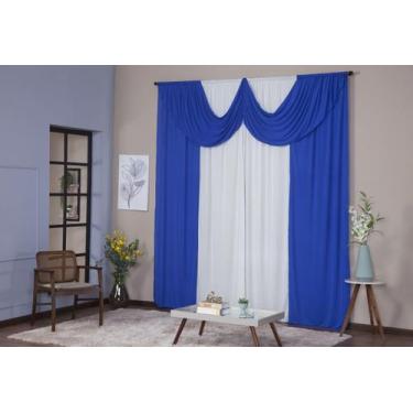 Imagem de Cortina Paris 2,00 x 1,60 com Bando Sala Quarto Malha Gel Varão Simple