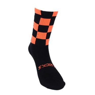 Imagem de Meia de Ciclismo Mtb Speed Corrida - Quadriculada - T-SOCKS , 38 ao 43