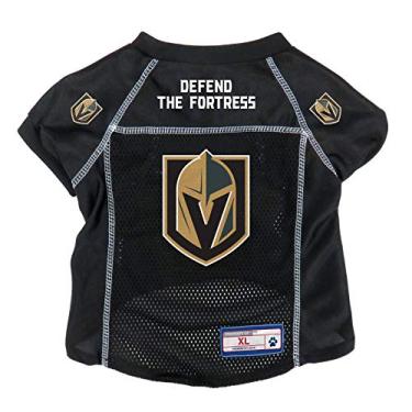 Imagem de Littlearth Camiseta unissex adulto NHL Vegas Golden Knights Fortress preta básica para animais de estimação, cor do time, GG