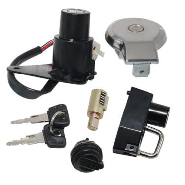 Imagem de Conjunto de chaves de bloqueio de assento de tampa de gás para Yamaha XV535 VIRAGO 535 1987-2001 para Yamaha XV250 VIRAGO 250 1988-2013 para Yamaha XV125 VIRAGO 125 1997-2000 Tampa de gás