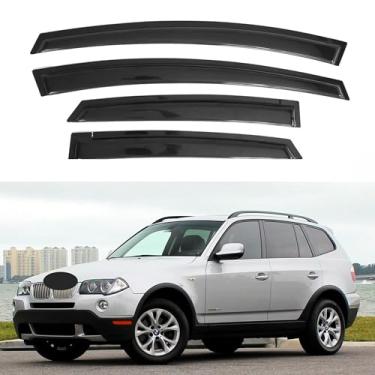 Imagem de Viseira de janela IG para BMW X3 2003-2010, defletor de janela de ventilação lateral de vento solar extra durável, 2003 2004 2005 2006 2007 2008 2009 2010