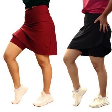 Imagem de Combo de 2 Shorts Saia  em Suplex Moda Evangélica P ao GG - Flor do Ce