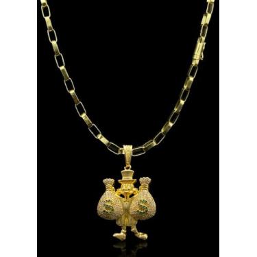 Imagem de Corrente Carti& 6mm Moeda antiga + pingente Tio patinhas - Lobin jóias