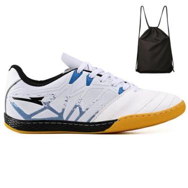 Imagem de Kit Chuteira Futsal Quadra Bico em Couro Futebol Salao + Mochila Adult