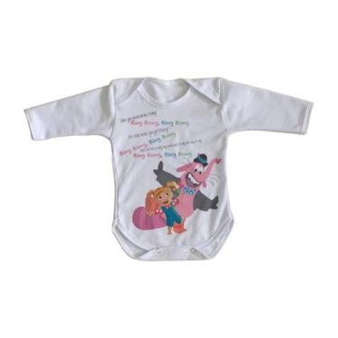 Imagem de body nenê criança roupa bebê manga longa Divertidamente Elefante - Emp