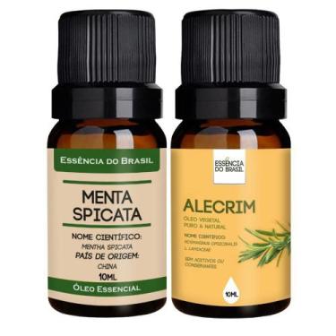 Imagem de Kit Óleo Essencial Menta + Alecrim 10ml - Essência Brasil - Essência D