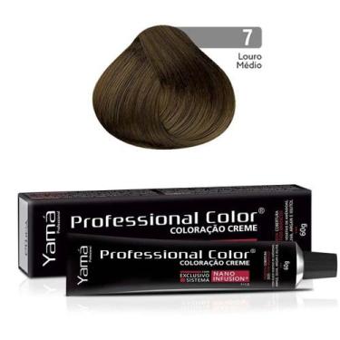 Imagem de Coloração Professional Color 7.0 Louro Médio 60g - Yamá